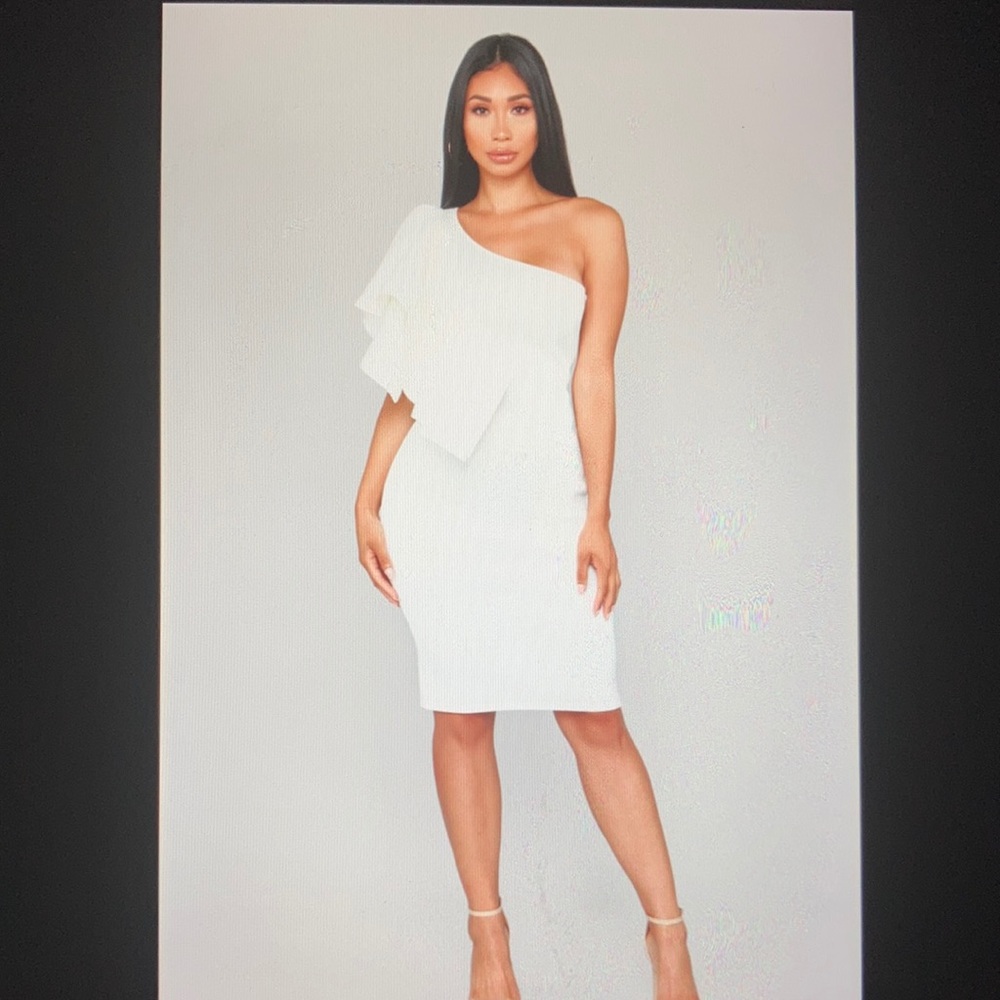 Fashion Nova Ivory Dress